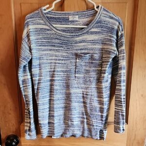 Striped Blue and White Women's Sweater